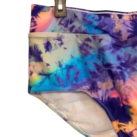 Torrid Tie-Dye High Waist Swim Bottoms Plus Size 1 Multicolor Women's - Picture 2 of 12